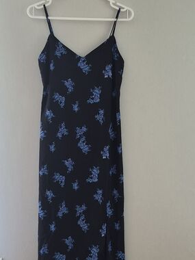 Primark Navy Dress with Blue Floral Print